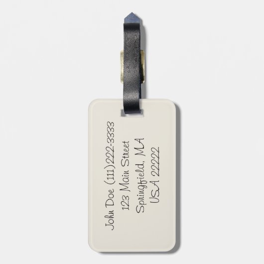 Étiquette À Bagage Papillons de sensibilisation au pourpre (Dos Vertical)