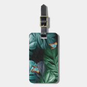 Étiquette À Bagage Papillons du Paradis/Tropical Turquoise Splash (Devant Vertical)