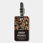 Étiquette À Bagage Papillons Monarque | Ajouter Votre Nom (Devant Vertical)