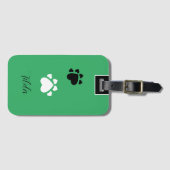 Étiquette À Bagage Paquets cardiaques de chiot monogrammes (Devant Horizontal)