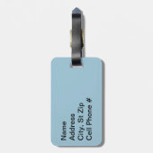 Étiquette À Bagage Paradis bleu d'océan (Dos Vertical)