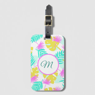Étiquette À Bagage Paradis Pastel Monogrammé