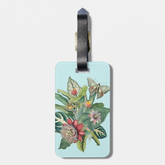 Étiquette À Bagage Paradis tropical (Dos Vertical)