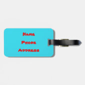 Étiquette À Bagage Paradis tropical classique de plage d'île (Dos horizontal)