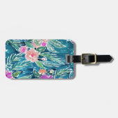 Étiquette À Bagage Paradis tropical de marine floral (Devant horizontal)