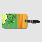 Étiquette À Bagage Paradis Tropical Desert Island Coucher de soleil o (Devant Horizontal)