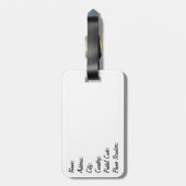 Étiquette À Bagage Parapluie jaune (Dos Vertical)