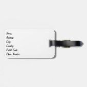 Étiquette À Bagage Parapluie jaune (Dos horizontal)