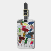 Étiquette À Bagage Parapluies (Devant Vertical)