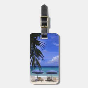 Étiquette À Bagage parasols sur la plage, St-Maarten, Caraïbes