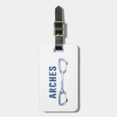 Étiquette À Bagage Parc national Arches Escalade Quickdraw (Devant Vertical)