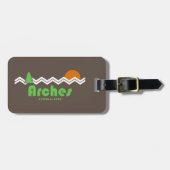 Étiquette À Bagage Parc national Arches Rétro (Devant horizontal)