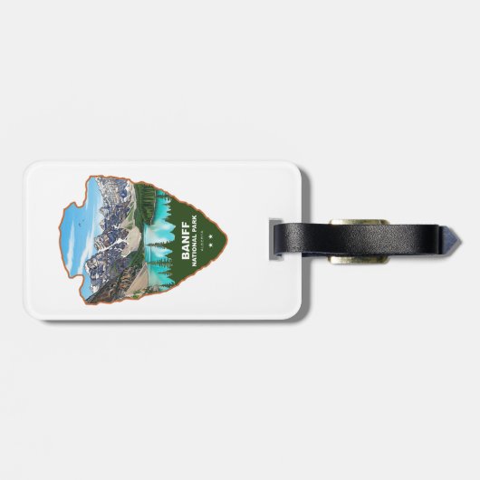 Étiquette À Bagage Parc national de Banff Alberta Arrowhead (Dos horizontal)