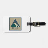 Étiquette À Bagage Parc national de Denali Rustique (Devant horizontal)