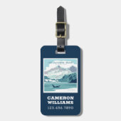 Étiquette À Bagage Parc national de Glacier Bay | Orca (Devant Vertical)