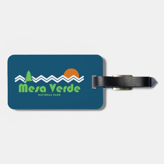 Étiquette À Bagage Parc national de Mesa Verde Retro (Dos horizontal)
