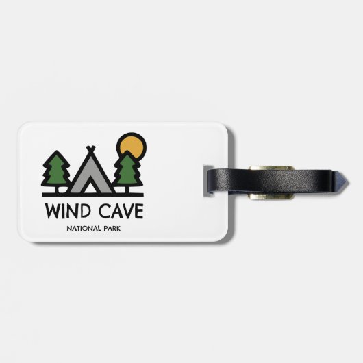 Étiquette À Bagage Parc national de Wind Cave (Dos horizontal)