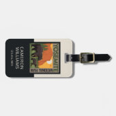 Étiquette À Bagage Parc national de Yosemite | Famille d'ours (Devant horizontal)