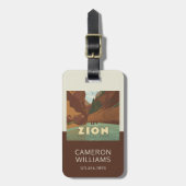 Étiquette À Bagage Parc national de Zion | Les Étroits (Devant Vertical)