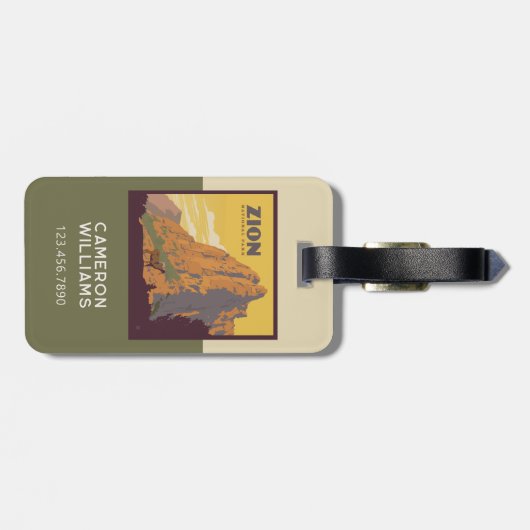 Étiquette À Bagage Parc national de Zion | Ram (Dos horizontal)