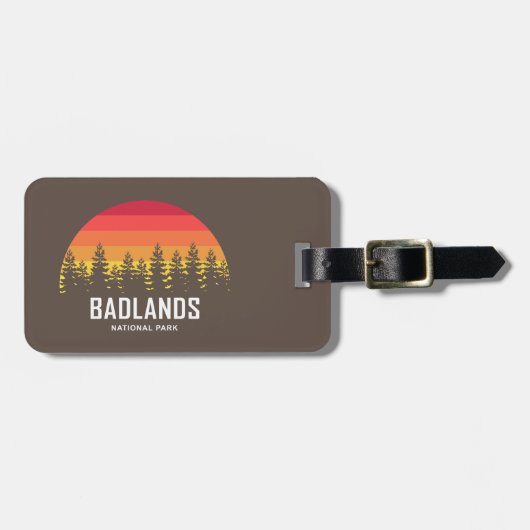 Étiquette À Bagage Parc national des Badlands (Devant horizontal)