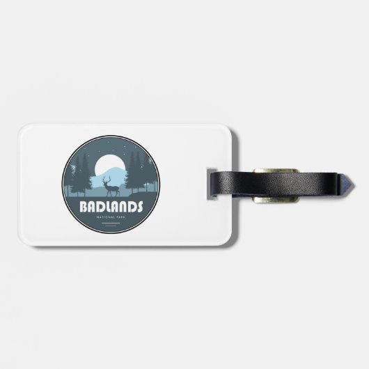 Étiquette À Bagage Parc national des Badlands Deer (Dos horizontal)