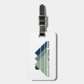 Étiquette À Bagage Parc national des Badlands Mountain Sun (Devant Vertical)