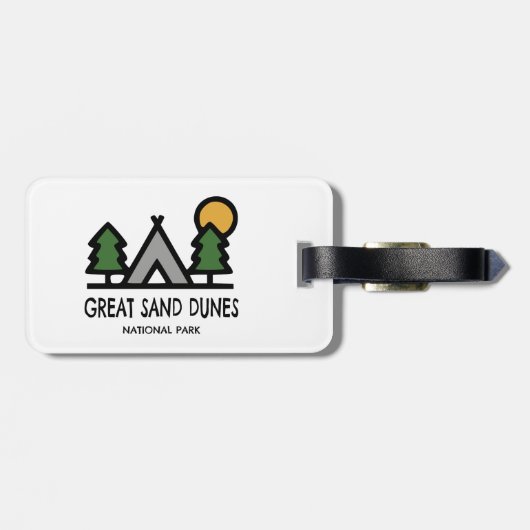 Étiquette À Bagage Parc national des Dunes de sable (Dos horizontal)