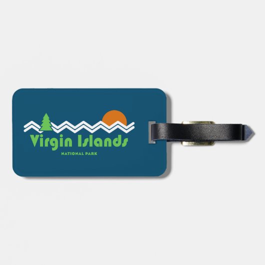 Étiquette À Bagage Parc national des Îles Vierges Rétro (Dos horizontal)