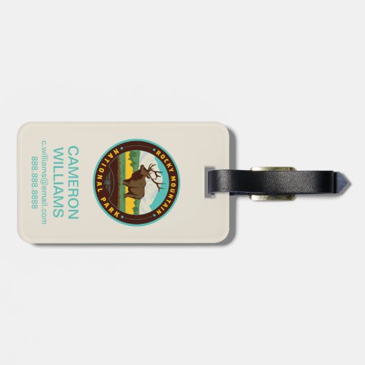 Étiquette À Bagage Parc national des Rocheuses (Dos horizontal)