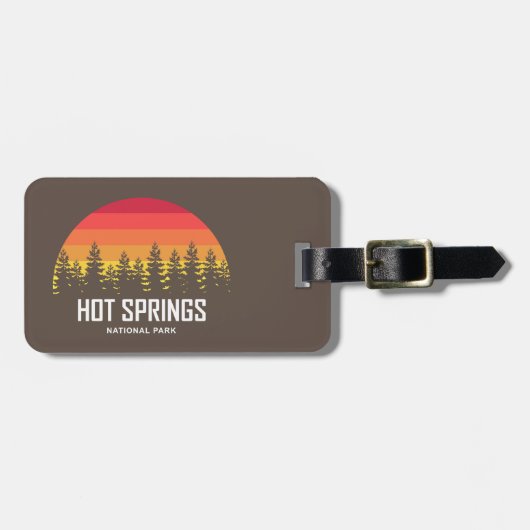 Étiquette À Bagage Parc national des sources chaudes (Devant horizontal)