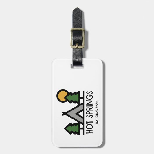 Étiquette À Bagage Parc national des sources chaudes (Devant Vertical)