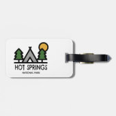 Étiquette À Bagage Parc national des sources chaudes (Dos horizontal)