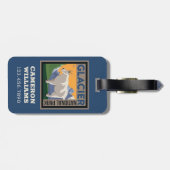 Étiquette À Bagage Parc national du Glacier | Chèvre (Dos horizontal)