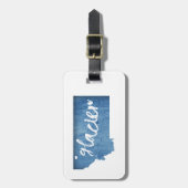 Étiquette À Bagage Parc national du Glacier Grain de bois (Devant Vertical)