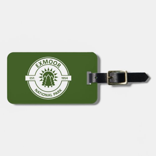 Étiquette À Bagage Parc national Exmoor Sun Trees (Devant horizontal)