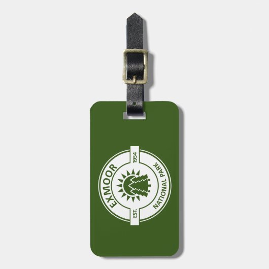 Étiquette À Bagage Parc national Exmoor Sun Trees (Devant Vertical)