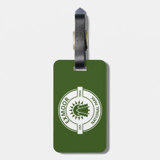 Étiquette À Bagage Parc national Exmoor Sun Trees (Dos Vertical)