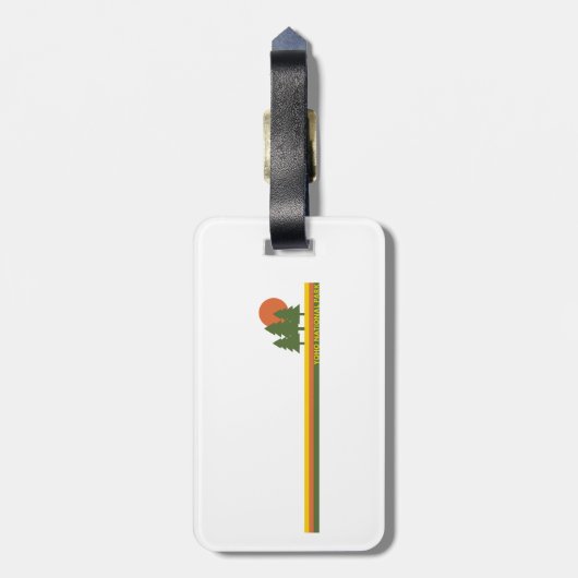 Étiquette À Bagage Parc national Yoho Pine Trees Soleil (Dos Vertical)