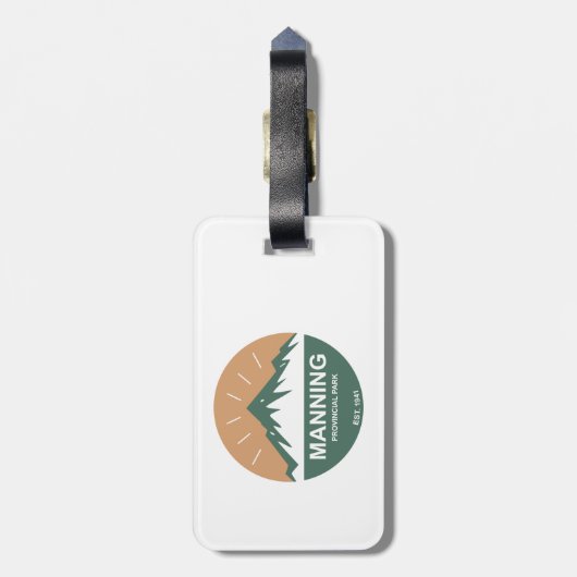 Étiquette À Bagage Parc provincial Manning (Dos Vertical)