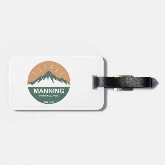 Étiquette À Bagage Parc provincial Manning (Dos horizontal)