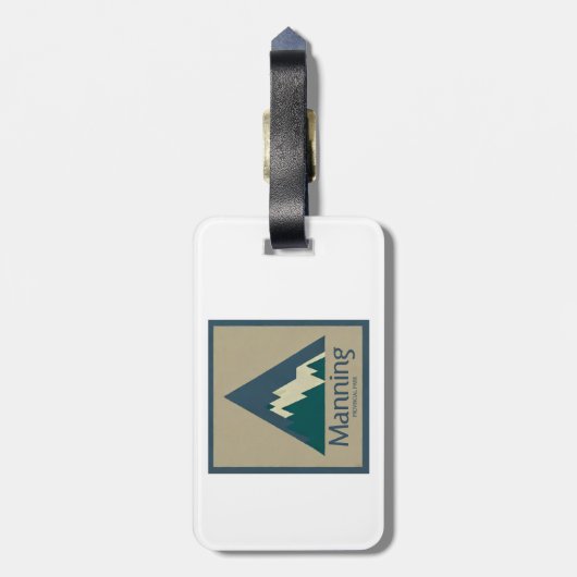 Étiquette À Bagage Parc provincial Manning Rustique (Dos Vertical)