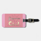 Étiquette À Bagage Parce que je suis une citation féministe (Devant horizontal)