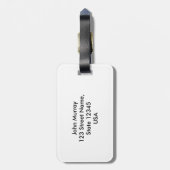 Étiquette À Bagage Parce que le thé trouve un slogan heureux, roses d (Dos Vertical)