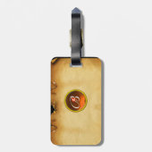 Étiquette À Bagage PARCHEMENT GEM orange (Dos Vertical)