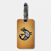 Étiquette À Bagage Parchemin de ~ d'étiquette de bagage de (Dos Vertical)