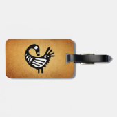 Étiquette À Bagage Parchemin de ~ d'étiquette de bagage de (Dos horizontal)