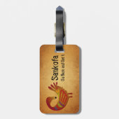 Étiquette À Bagage Parchemin de ~ d'étiquette de bagage de Sankofa (Dos Vertical)