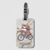 Étiquette À Bagage Parcours D'Aventure À Vélo Nom Personnalisé (Devant Vertical)