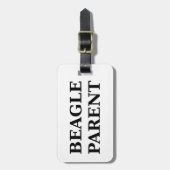 Étiquette À Bagage parent beagle (Devant Vertical)